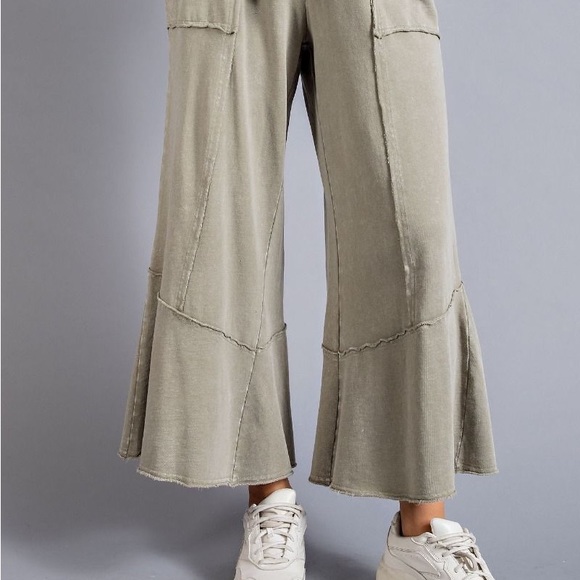 Mineral washed palazzo pants - Picture 5 of 5